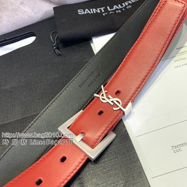 Saint Laurent女士皮帶 聖羅蘭金扣小牛皮腰帶  jjp1753